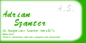 adrian szanter business card